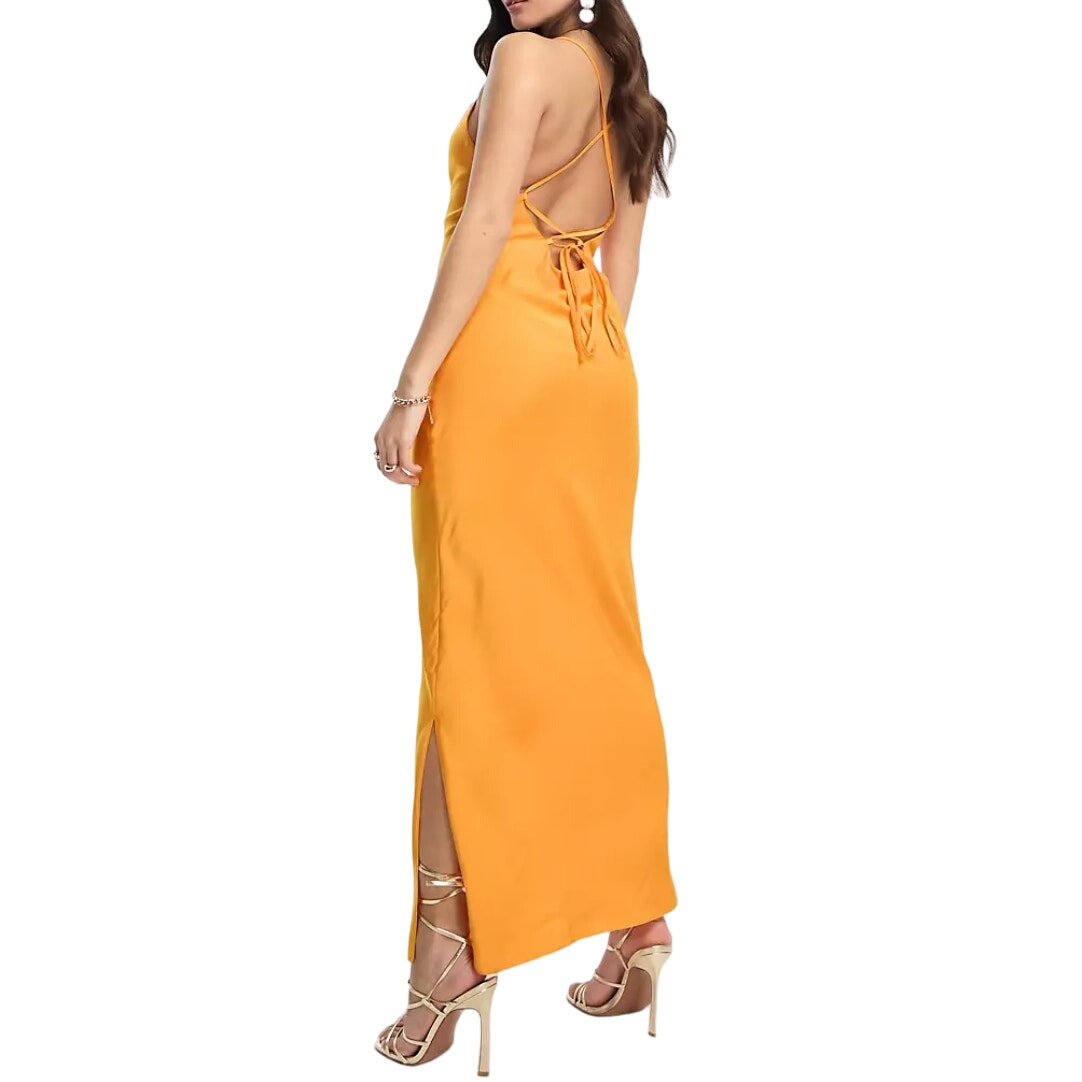 ASOS Design Petite Satin Cami Maxi Slip Dress