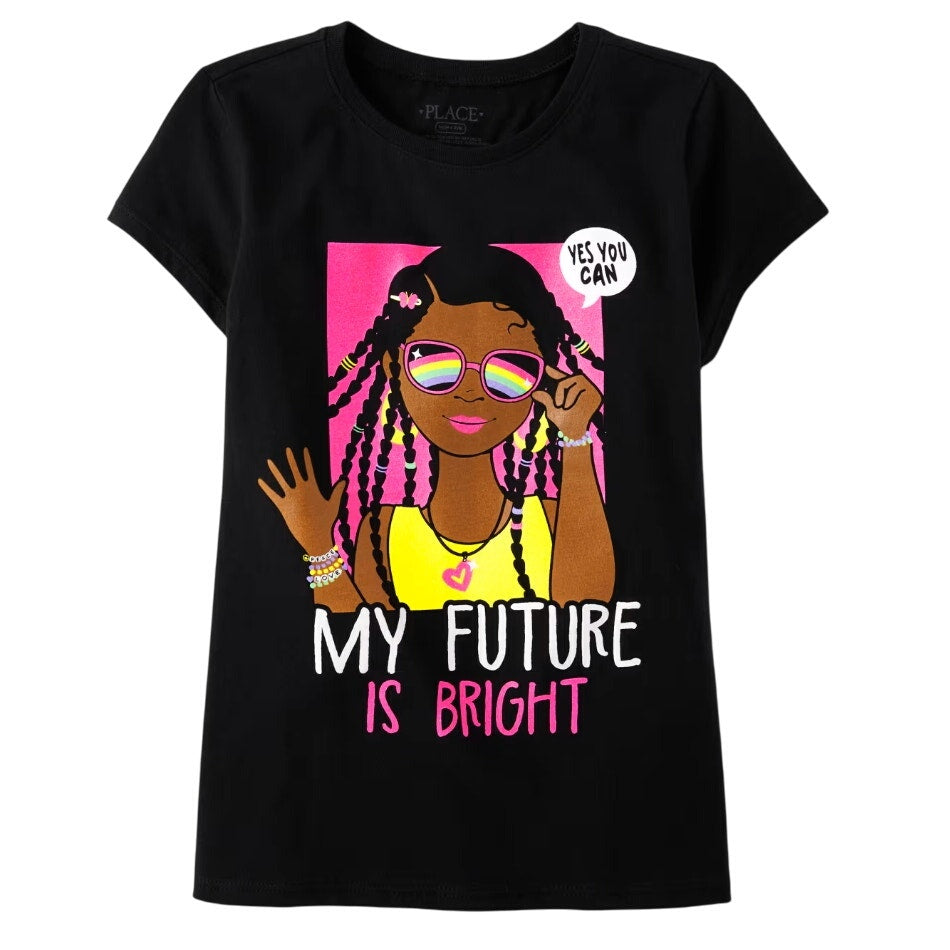 The Children's Place Girls Future Is Bright Graphic T-Shirt