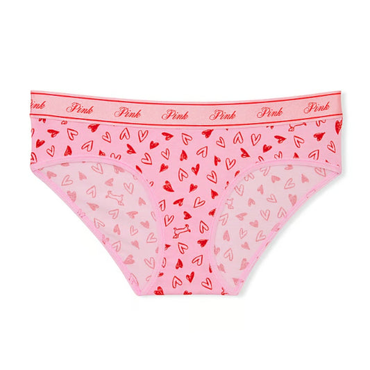 Pink Logo Cotton Hiphugger Panty