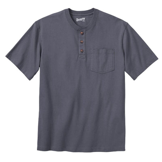 Duluth Trading Co. Longtail Relaxed Fit Short Sleeve Henley