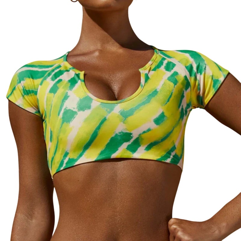 Neena Swim Cap Sleeves Swim Top