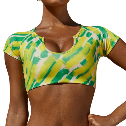 Neena Swim Cap Sleeves Swim Top