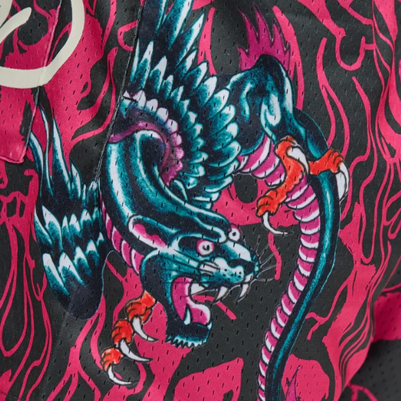 Ed Hardy Panther Dragon Mesh Shorts