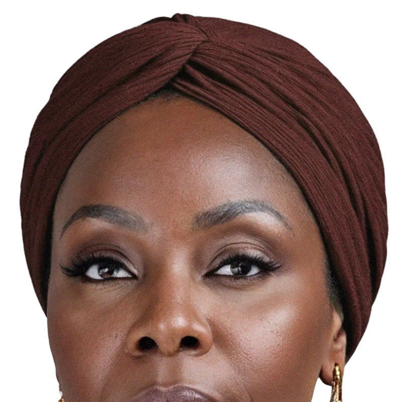 Wrap Life Premium Soft Lined Turban in Umber