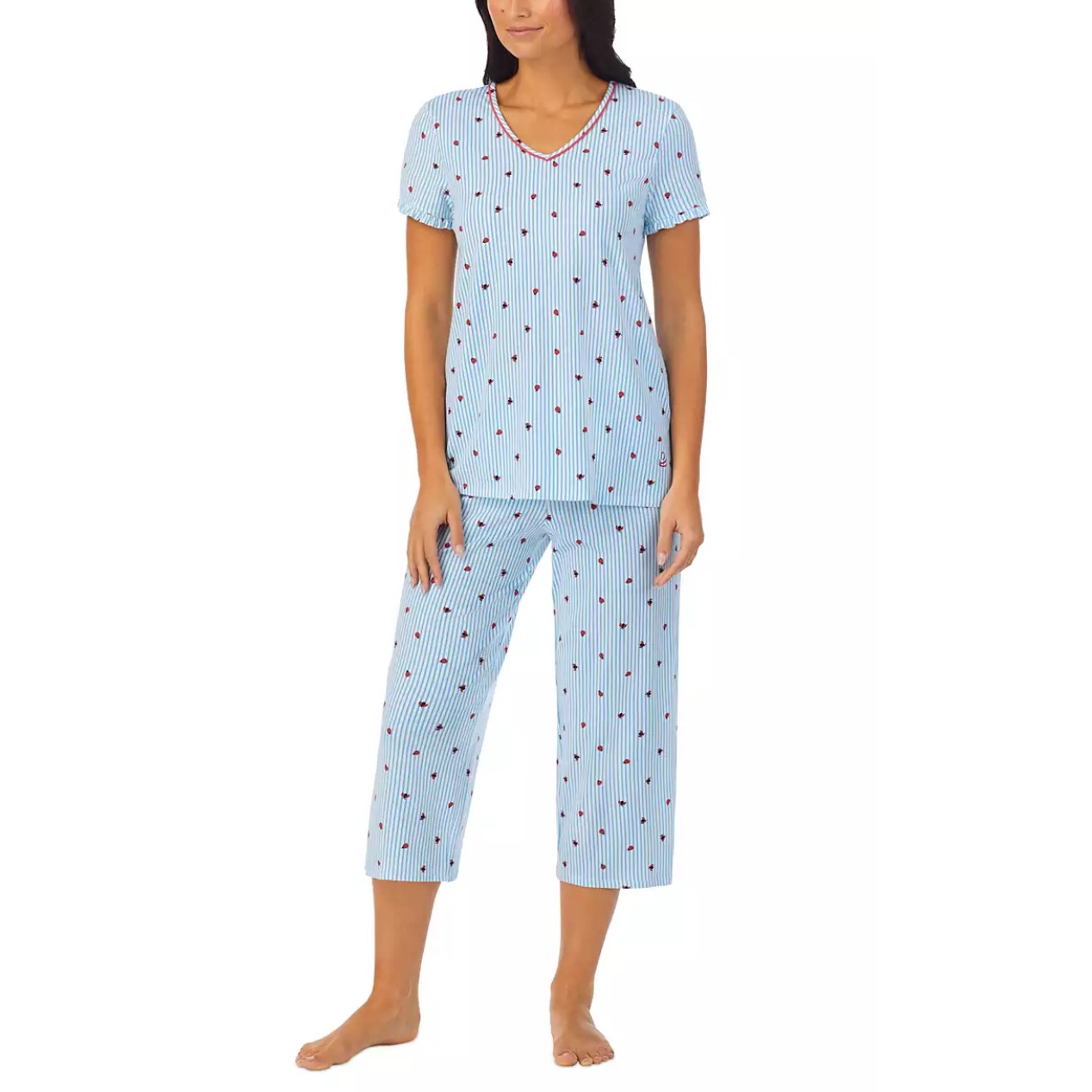 Cuddl Duds 2-Pc. Cropped Short-Sleeve Pajamas Set