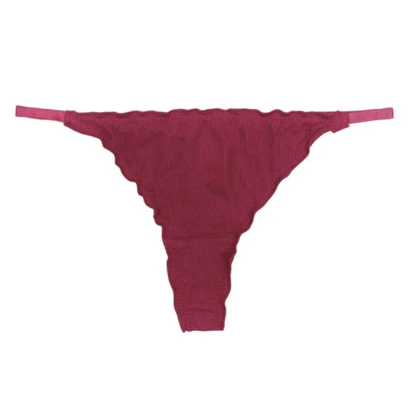 Knotty Knickers Cherry Cotton Ruffle Thong