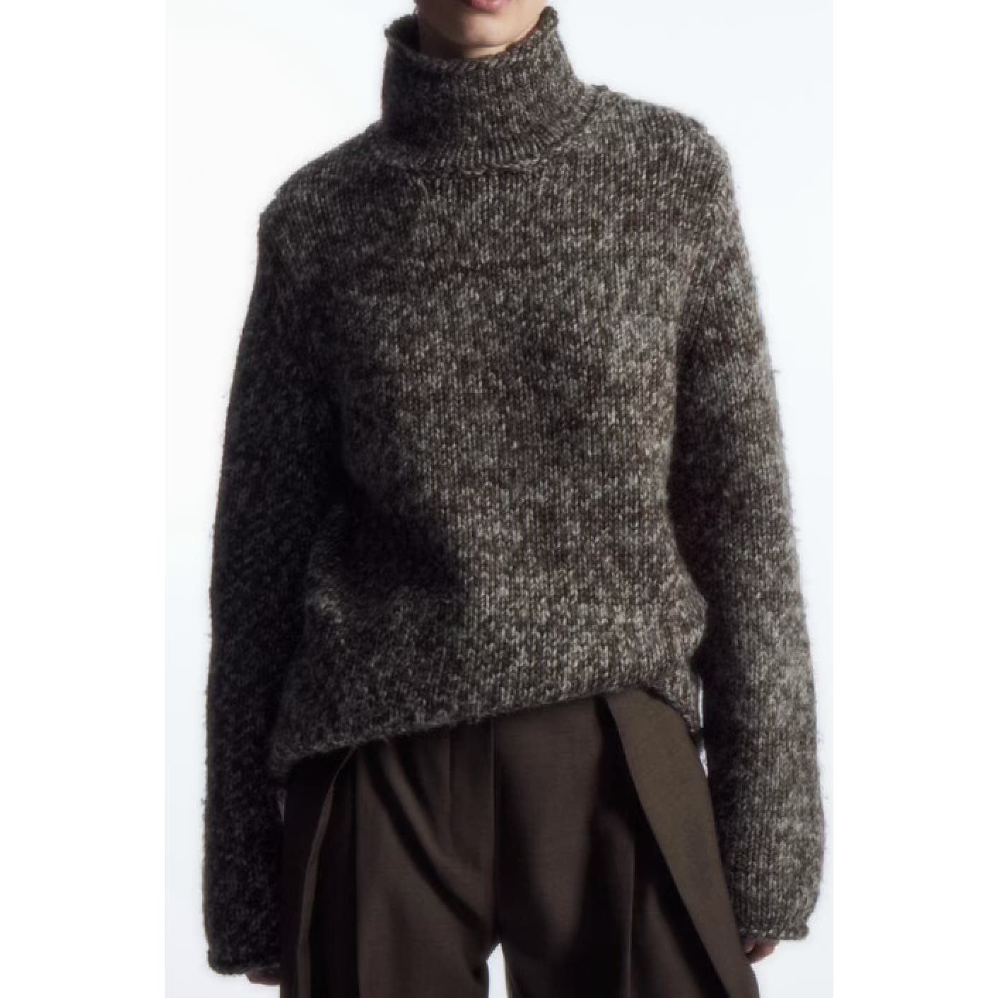 COS Mouline Wool Turtleneck Sweater