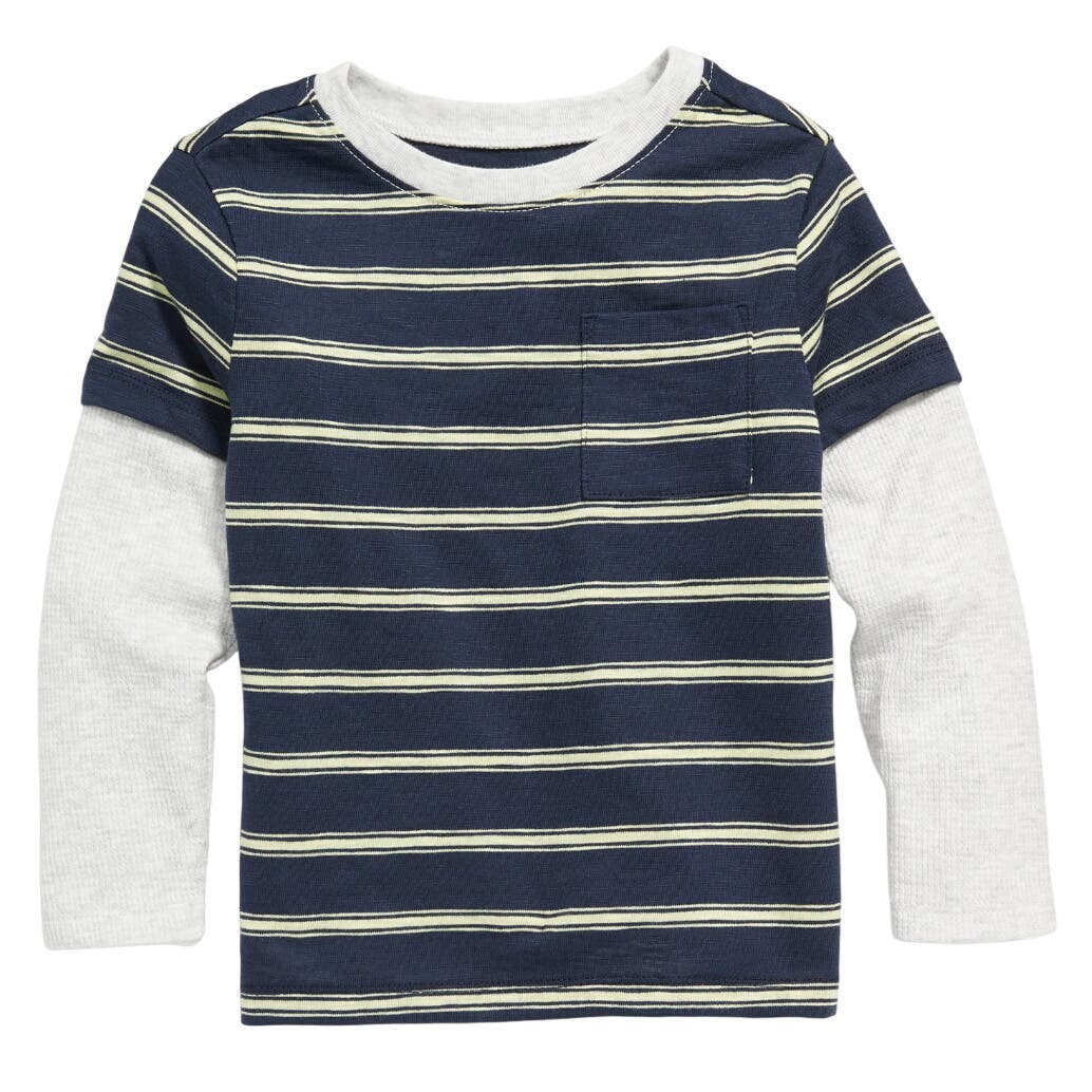 Old Navy Boys Striped Layered Long Sleeve T-Shirt