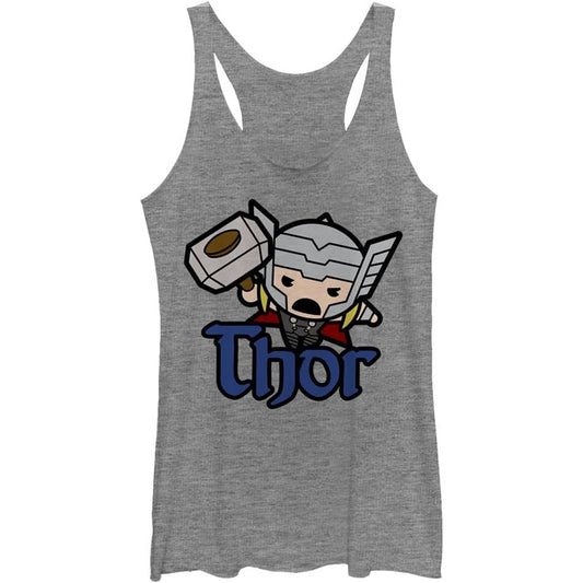 Marvel Classic Kawaii Thor Women's Racerback Tank Top