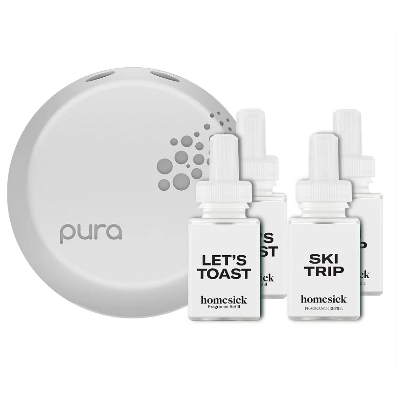 Pura 3 Smart Fragrance Diffuser with 4 Homesick Refills Set