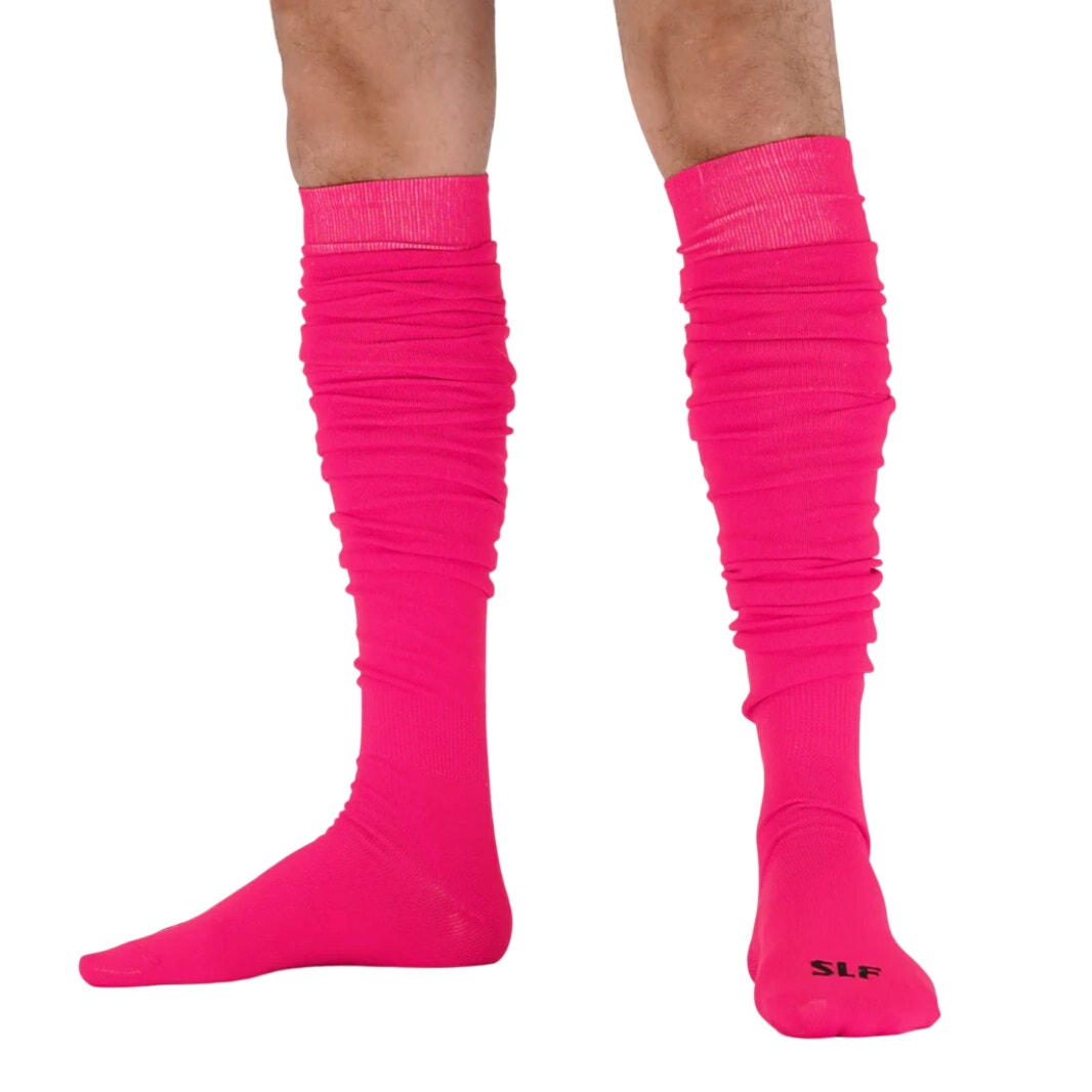Sleefs Hue Pink Long Scrunchie Socks