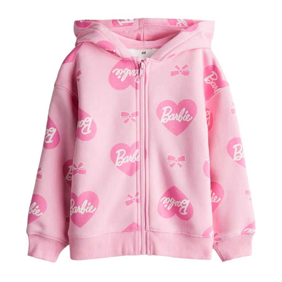 H&M Girls Barbie Printed Hooded Jacket