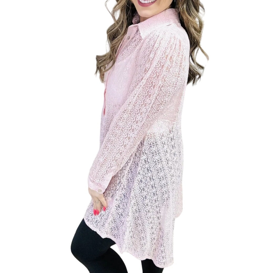 Anniewear Lace Duster Shacket