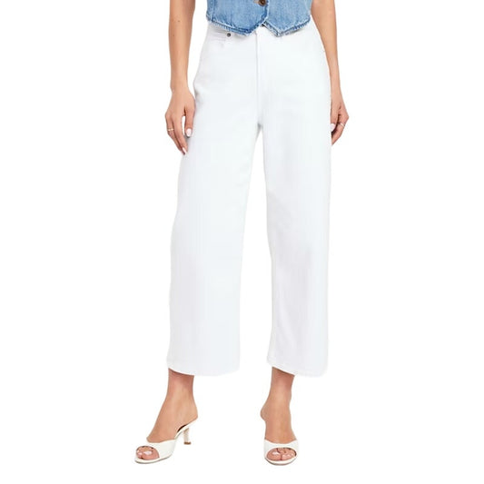 Old Navy Extra High-Waisted Sky-Hi Wide-Leg Crop Jeans