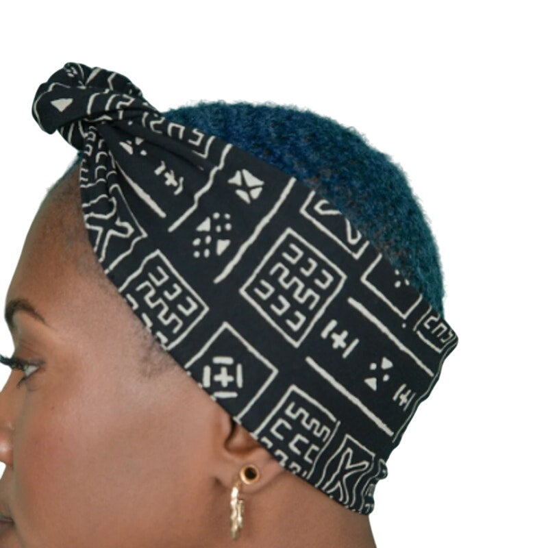 Wrap Life Printed Stretch Bandie in Noire Heritage