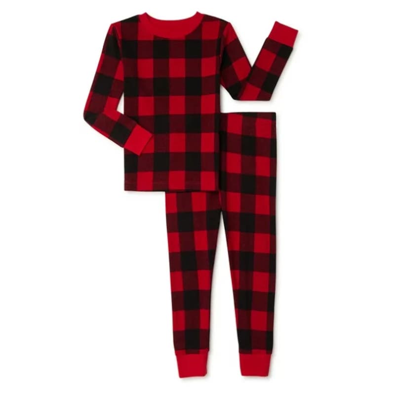 Holiday Time Baby Sleep Plaid Pajama Set