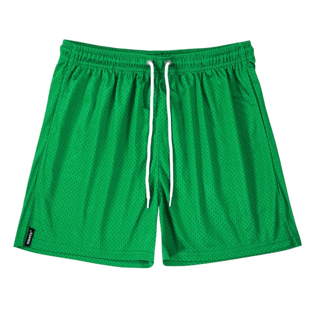 Sleefs Spring Green 4-inch Inseam Shorts