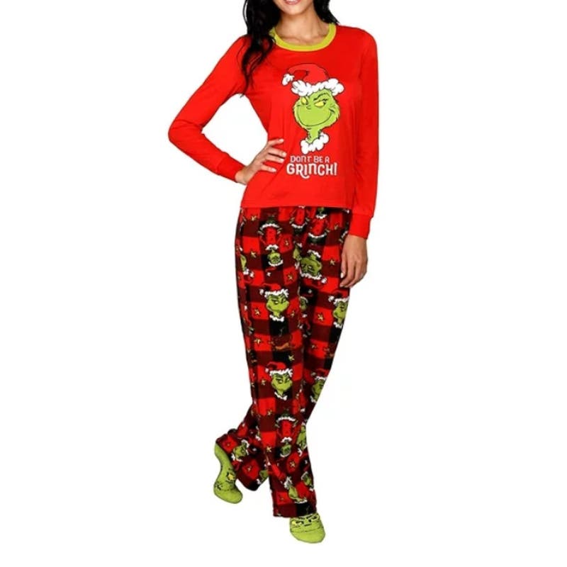 Dr. Seuss Womens Dont Be a Grinch Sleep Pajama Set