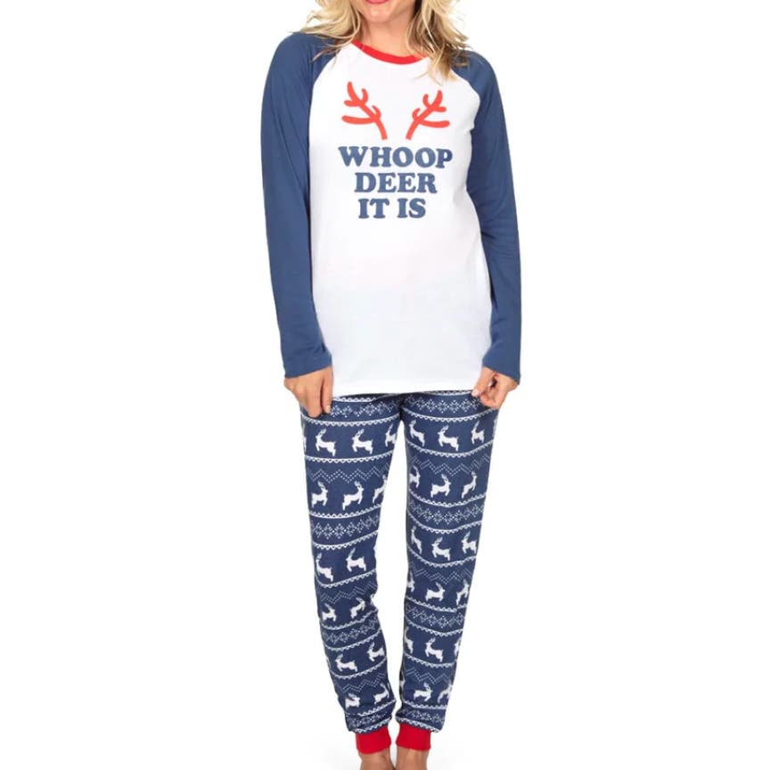 Tipsy Elves Women's Whoop Deer It Is Pajama Set