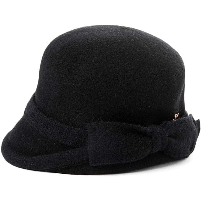 Comhats 1920s Vintage Wool Felt Cloche Bucket Bowler Hat