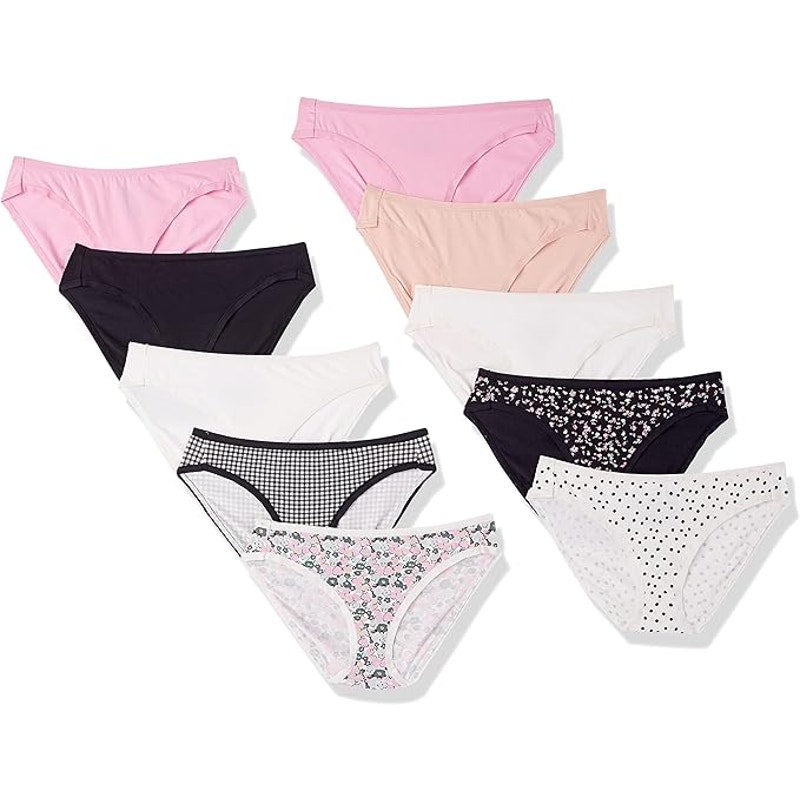 Amazon Essentials Women's Cotton Bikini Brief Underwear 10 Pack