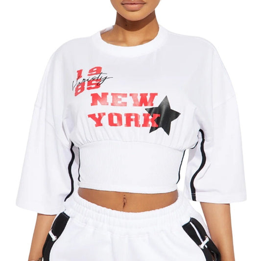 Fashion Nova New York Varsity Crop Top