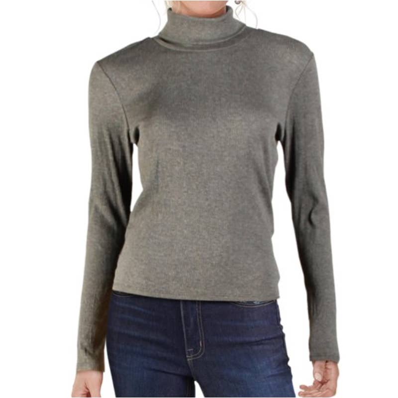 Joe's Jeans Harriette Ribbed Knit Knot Back Turtleneck Top