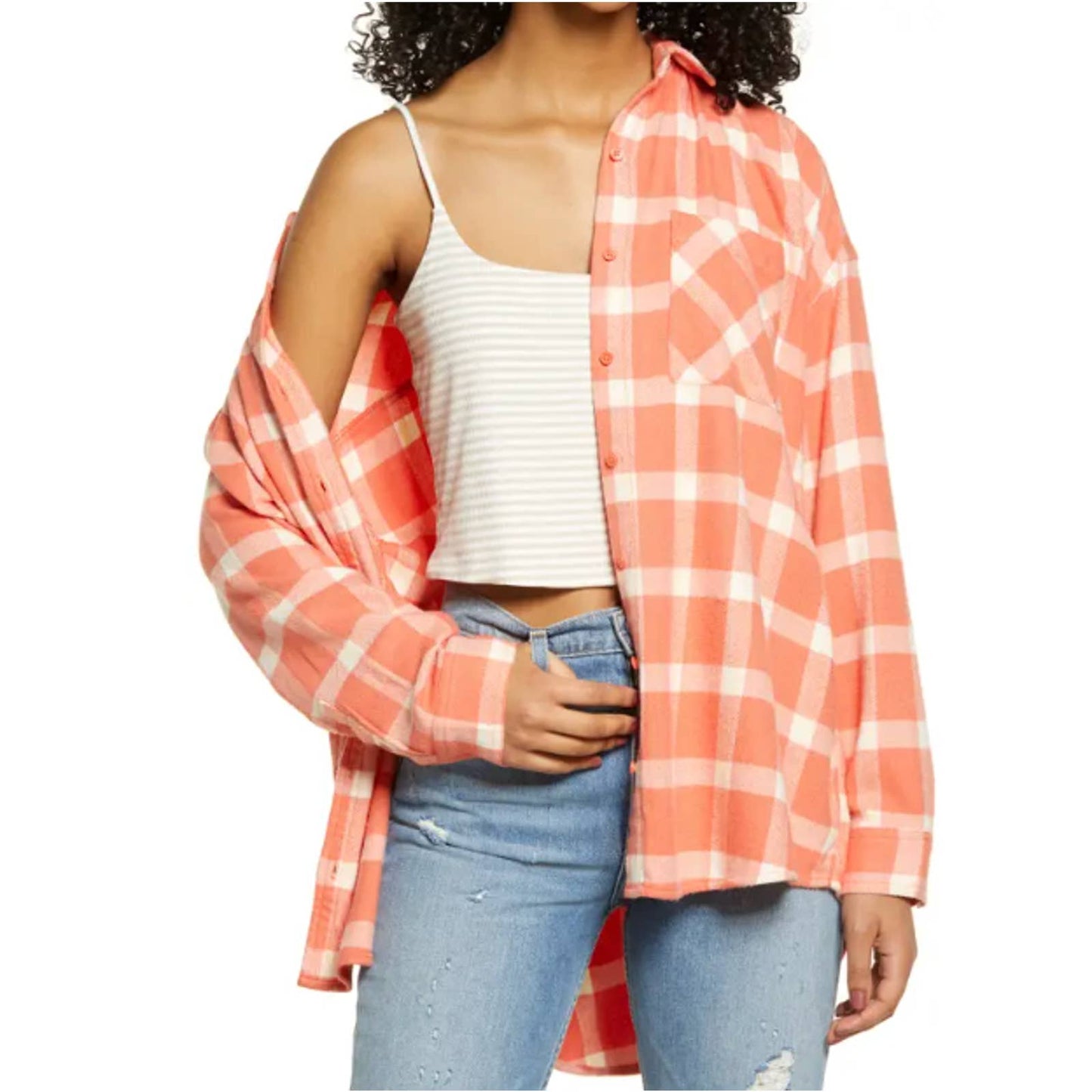 Bp. Boyfriend Plaid Button-Up Shirt