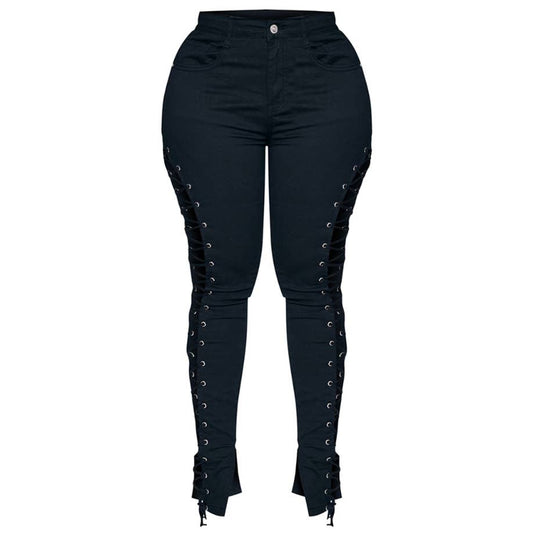 PrettyLittleThing Shape Lace Up Side Skinny Jeans