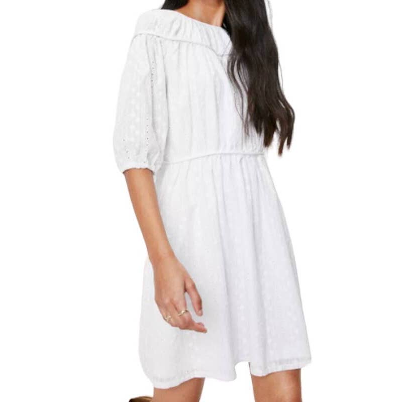 Nasty Gal Borodierie Tie Back Mini Smock Dress