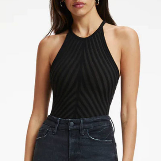 Good American Soft Ribbed Halter Bodysuit