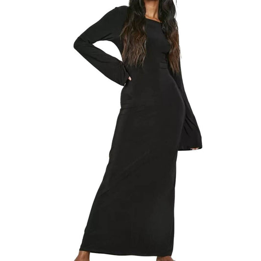 Boohoo Heavy Soft Touch Low Back Maxi Dress