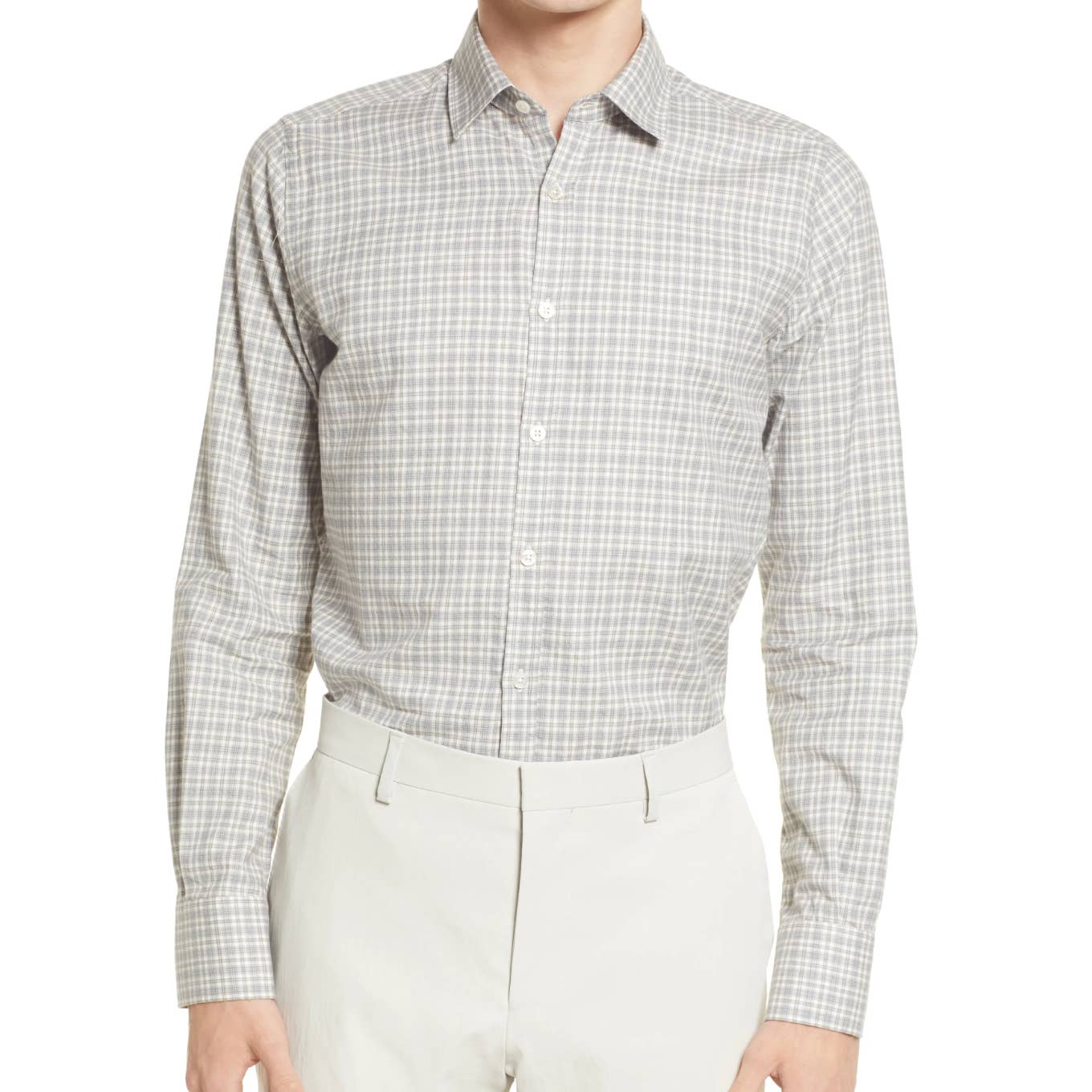 Canali Plaid Button-Up Shirt