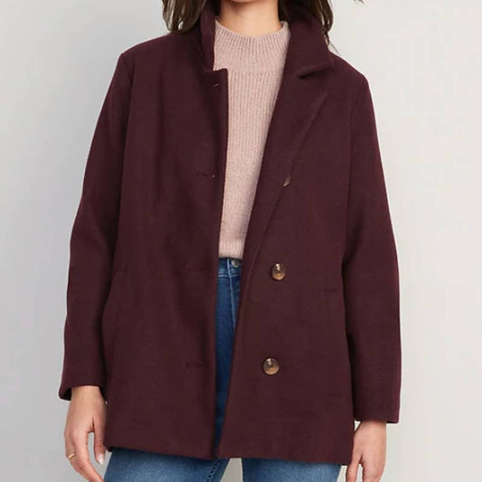 Old Navy Soft-Brushed Button-Front Car Coat