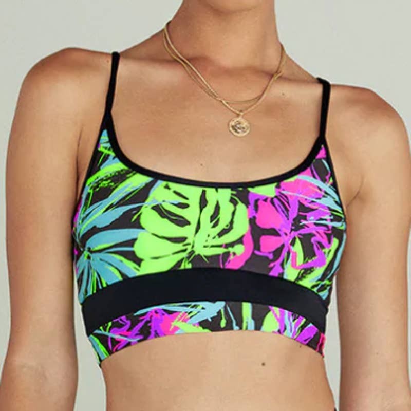 BEACH RIOT Leah Top Neon Palms