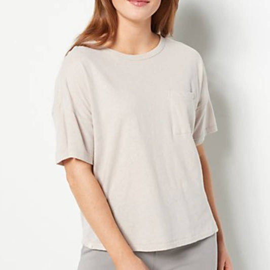 Barefoot Dreams Malibu Collection Linen Cotton Boxy Fit Tee