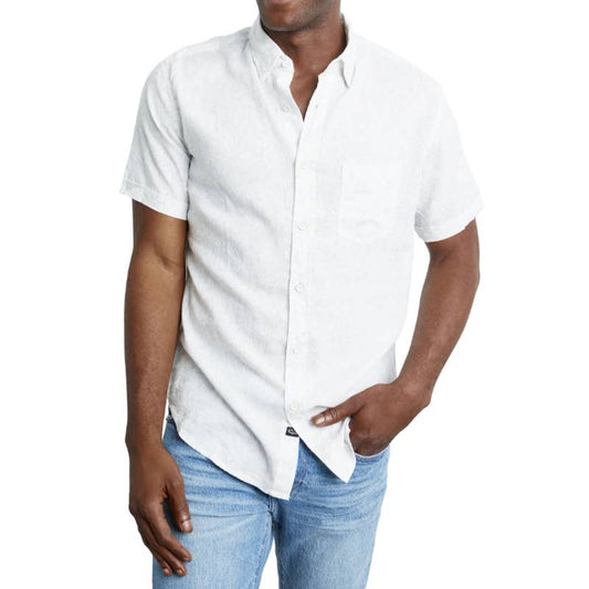 Rails Carson Short Sleeve Linen Blend Button-Up Shirt