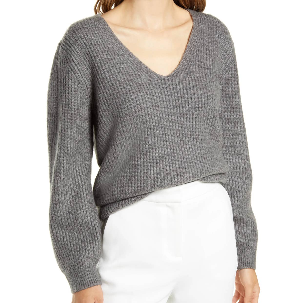 Halogen Balloon Sleeve Sweater