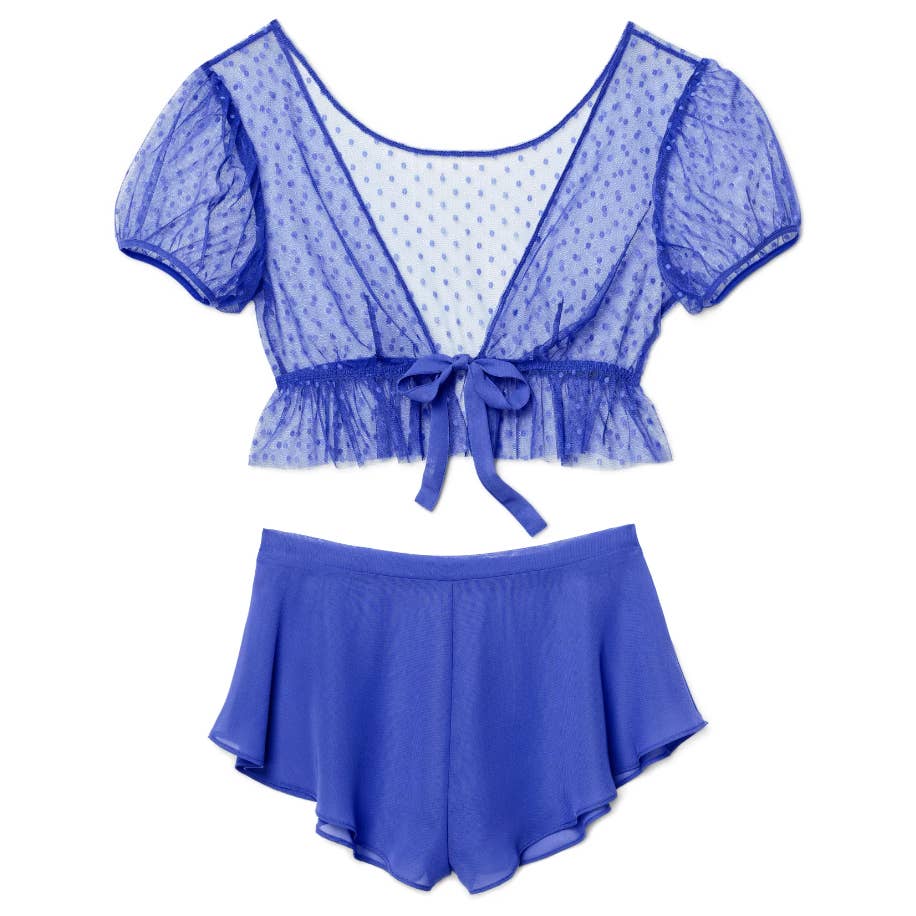 Adore Me Lindy Crop Top and Shorts Set