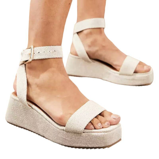 ASOS Design Wide Fit Tati Flatform Sandals