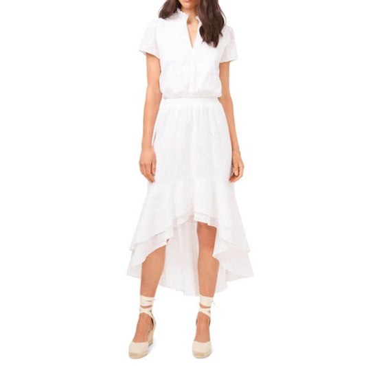 1. STATE Smocked Waist High/Low Midi Dress