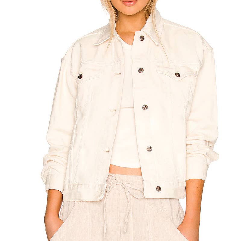 Free People Jolene Trucker Denim Jacket