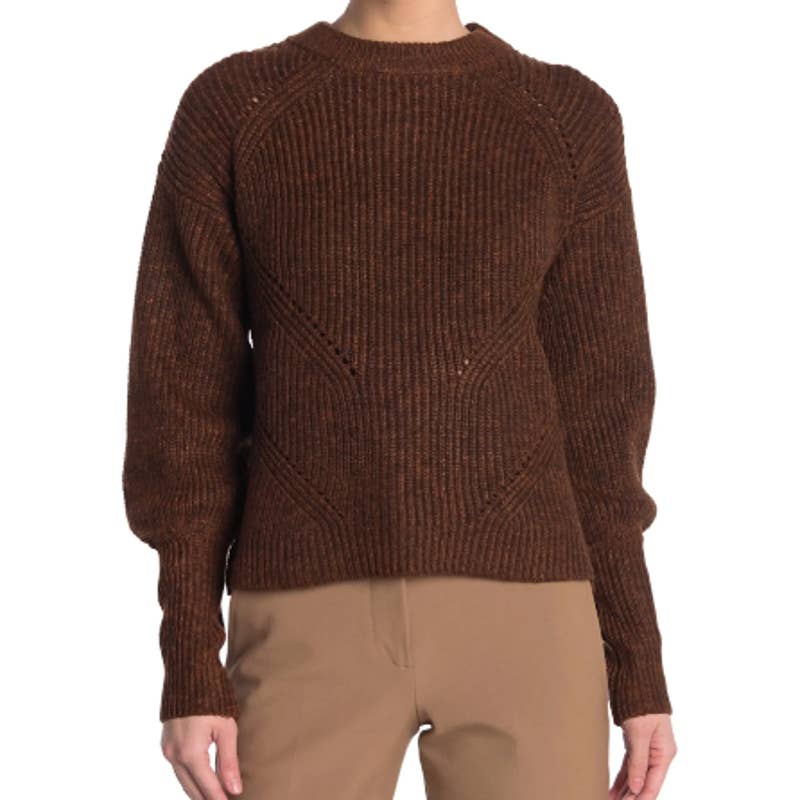 Current Air Ribbed Crew Neck Pullover Sweater