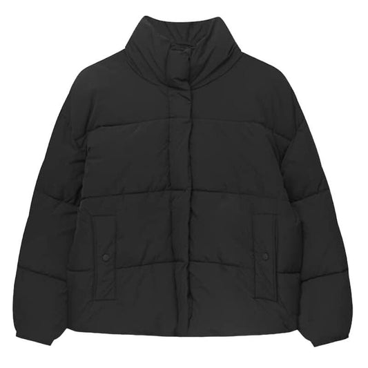 Pull & Bear Puffer Jacket with Funnel Collar