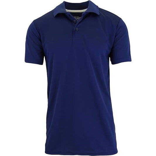 Galaxy by Harvic Men's Tagless Moisture Wicking Polo Shirt