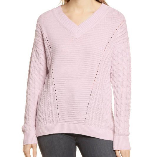 Caslon Cable V-Neck Sweater
