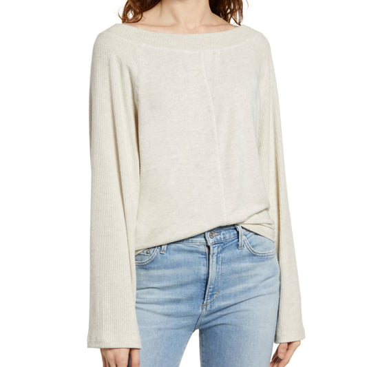 Treasure & Bond Wide Neck Raglan Top