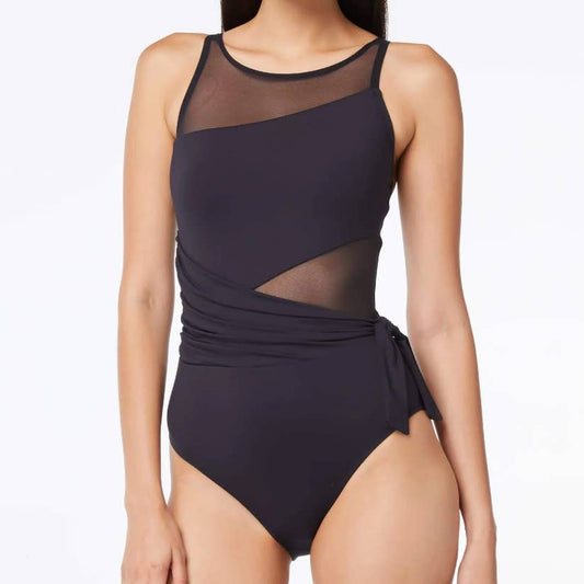 Bleu Rod Don't Mesh With Me High Neck One Piece