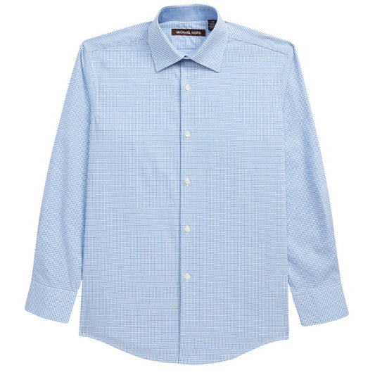 Michael Kors Kids' Check Button-Up Cotton Dress Shirt