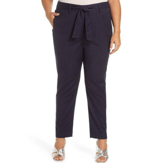 Halogen Brooklyn Pinstripe Tie Waist Pants